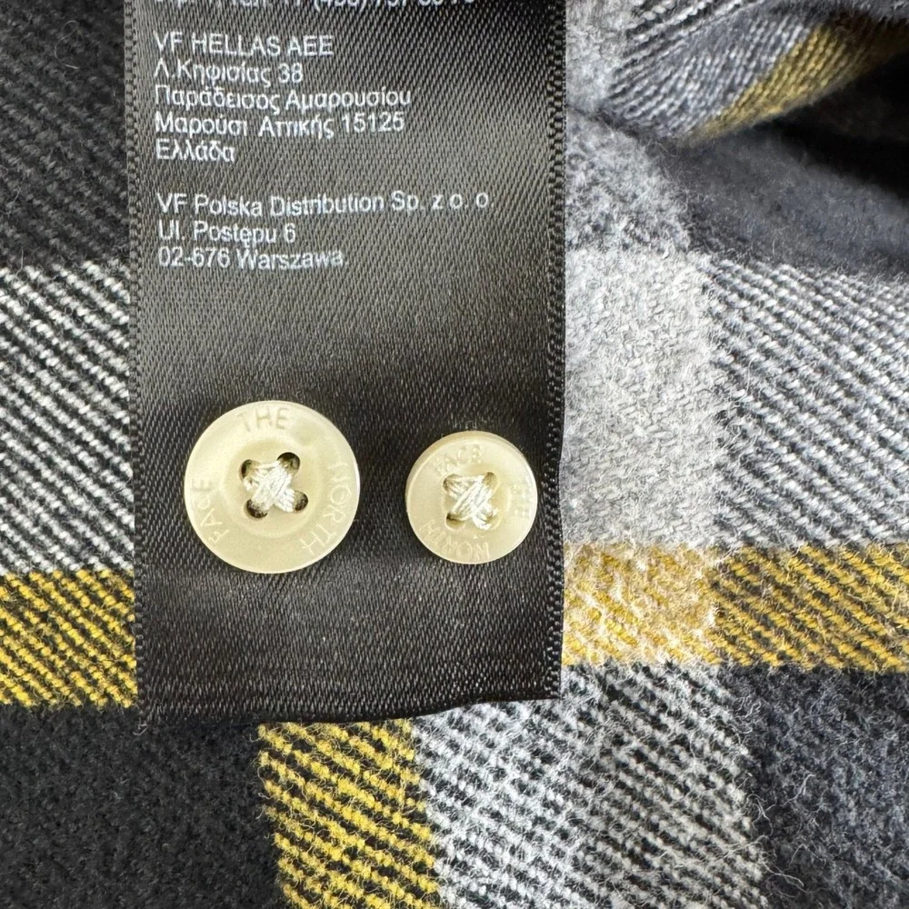 The North‎ Face Flannel Shirt XXL Black/yellow Heavyweight